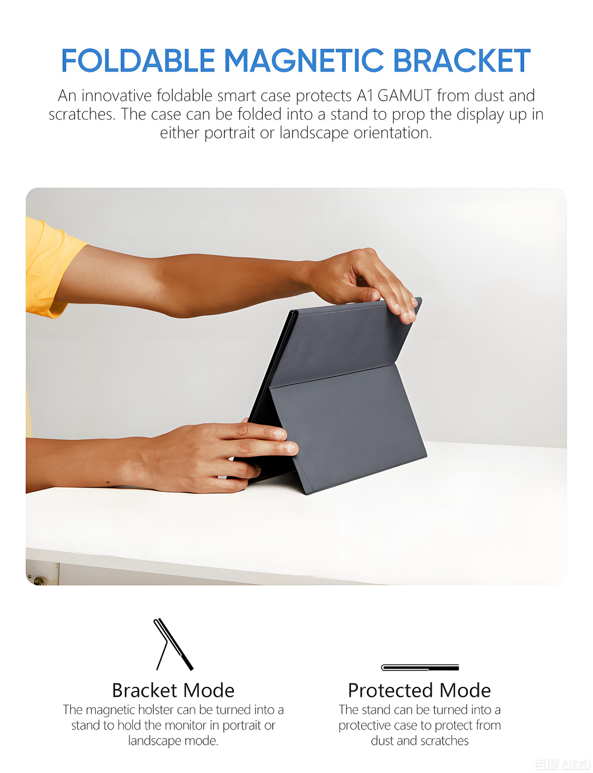 Arzopa AR-A1 GAMUT 15.6" FHD Portable Monitor | IPS 1920*1080P | Freq 60hz | Type-C & HDMI | w/ Smart Cover