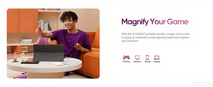 Arzopa AR-A1 GAMUT 15.6" FHD Portable Monitor | IPS 1920*1080P | Freq 60hz | Type-C & HDMI | w/ Smart Cover