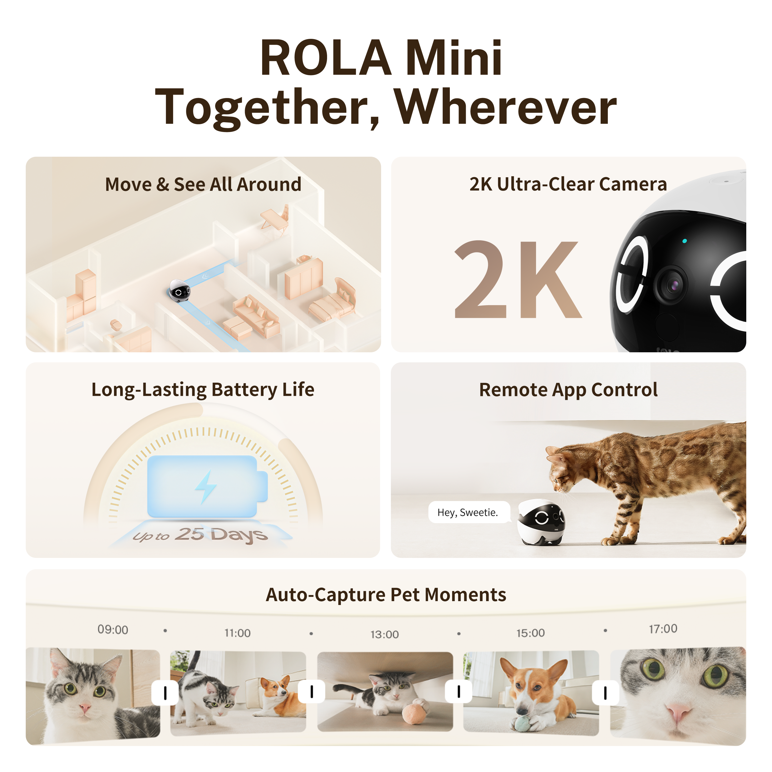 Enabot ROLA Mini Companion Robot