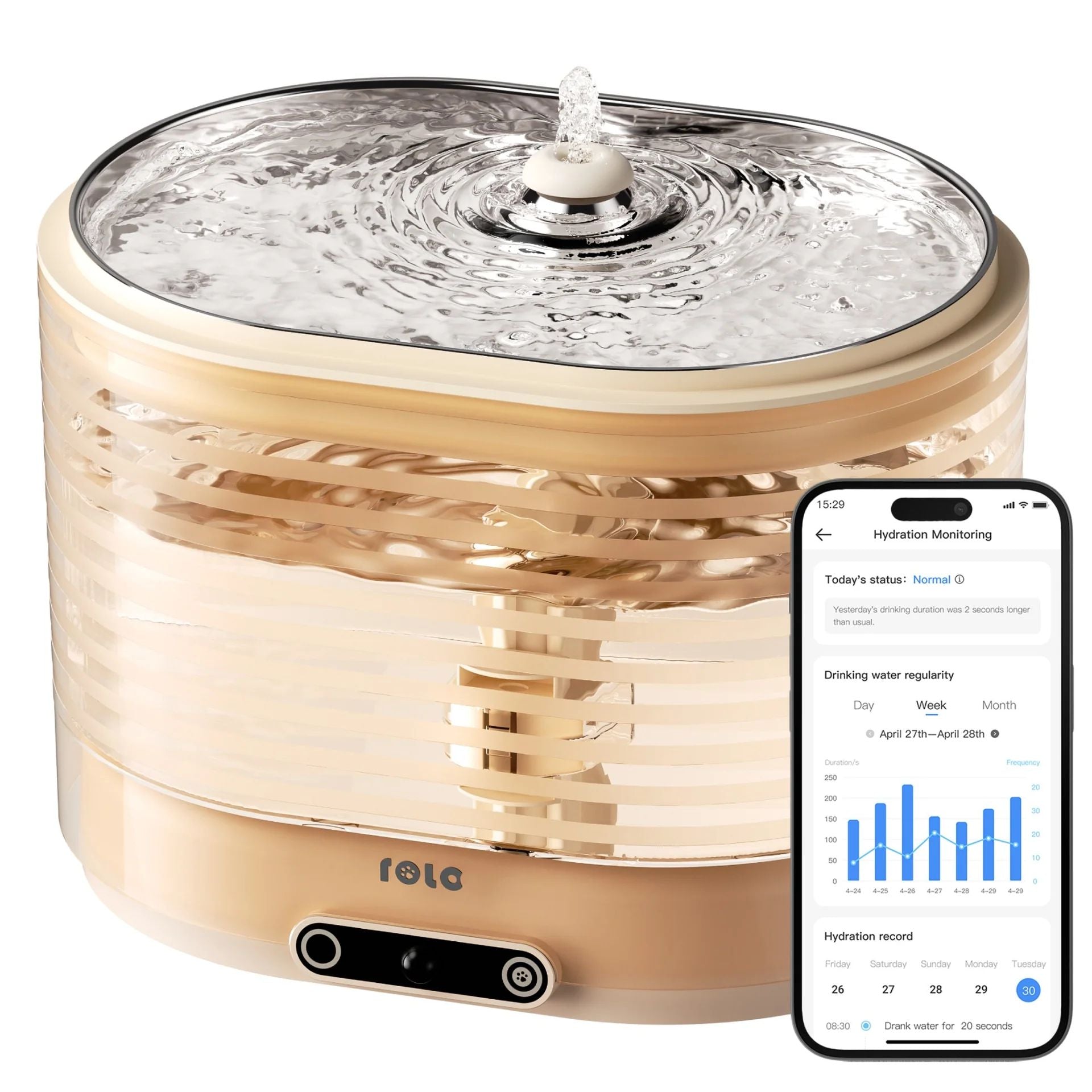 Enabot ROLA Smart Pet Water Fountain - Cordless
